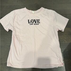 Pink Shirt with 'Love Like Jesus' Print